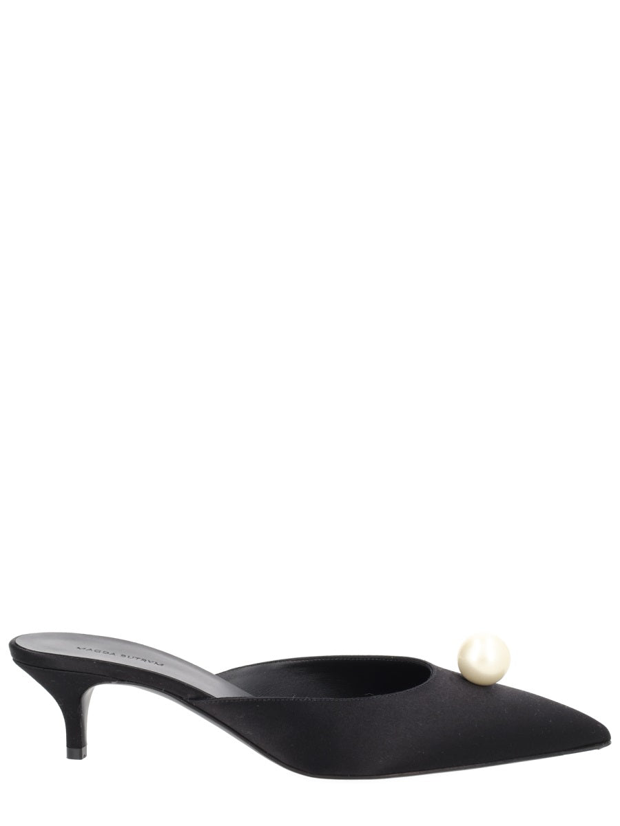 Magda Butrym Mule In Seta Con Perla