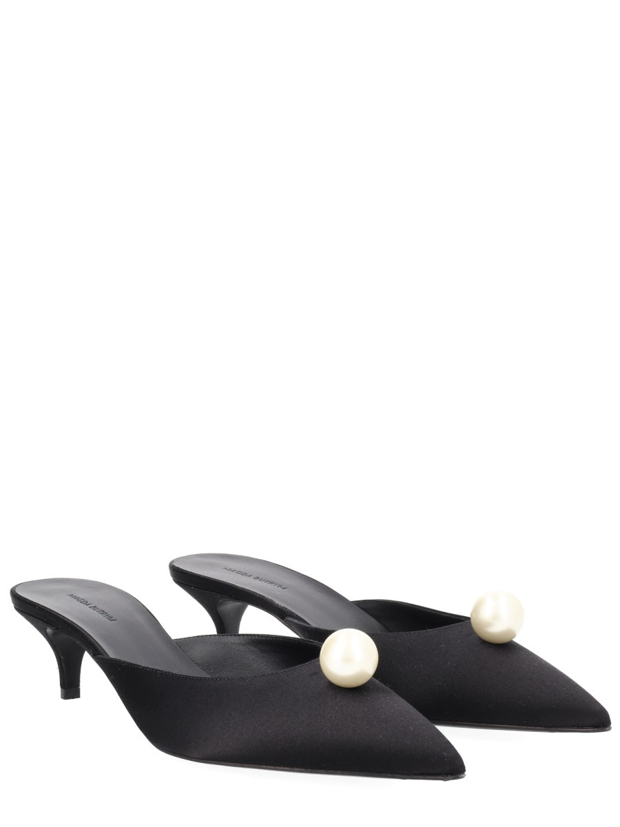 Magda Butrym Mule In Seta Con Perla