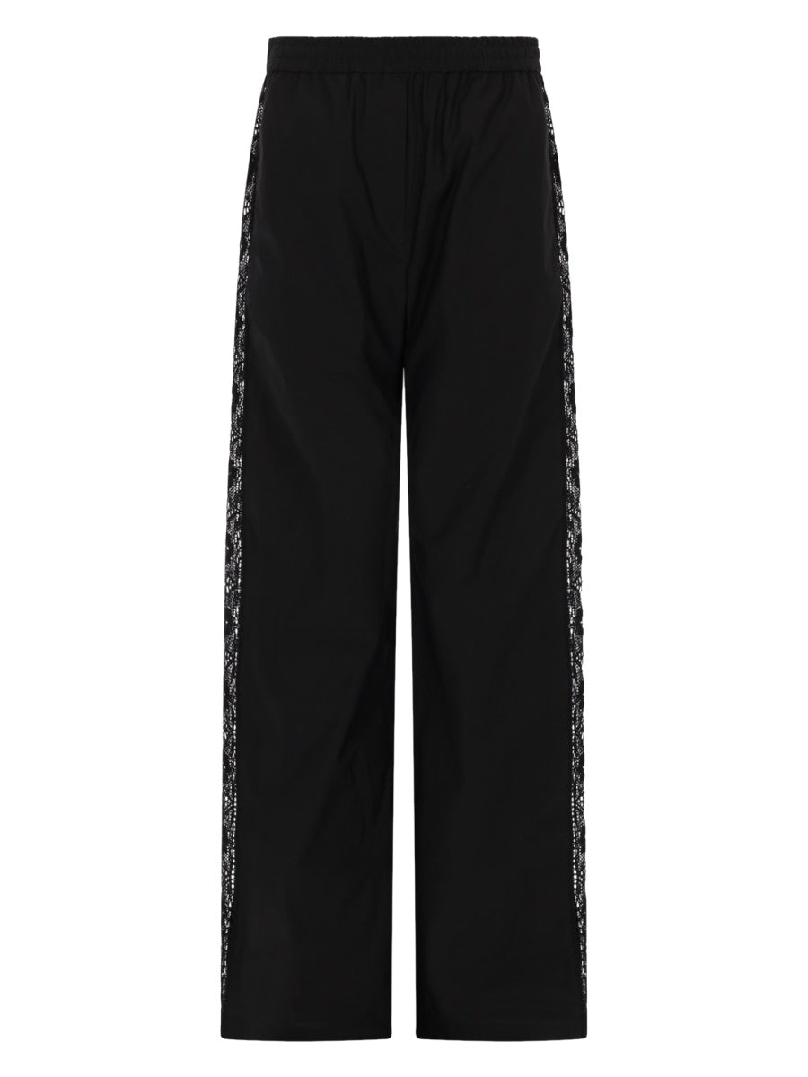Msgm Pantalone Dritto Con Dettagli In Pizzo