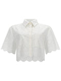 Msgm Camicia Con Motivo Traforato