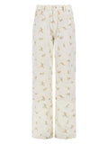 Msgm Pantalone Con Motivo Floreale