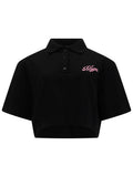 Msgm Polo Crop Con Logo