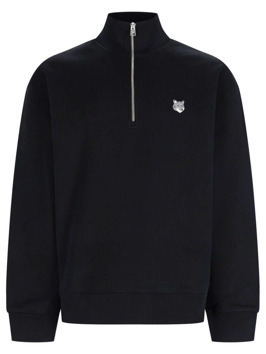 Maison Kitsuné Felpa "Fox Head" Con Zip