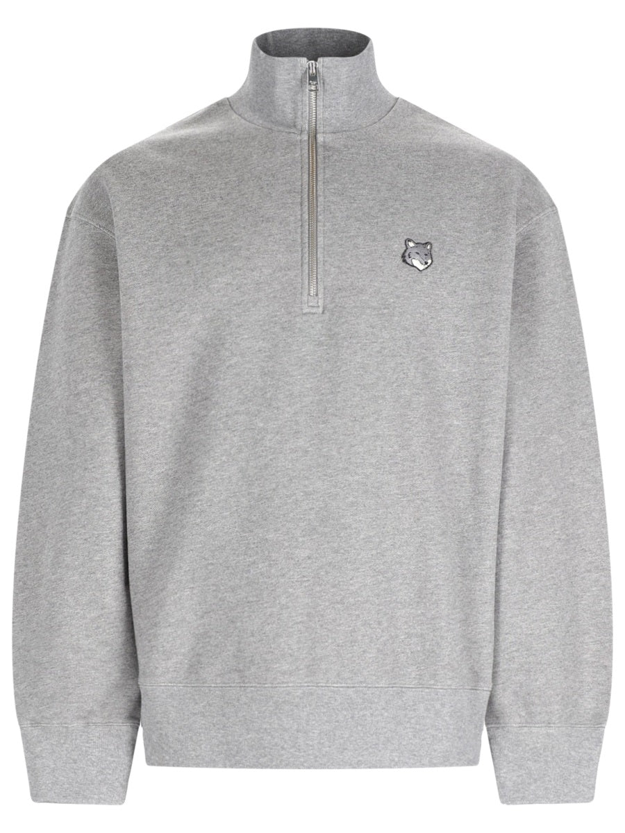 Maison Kitsuné Felpa "Fox Head" Con Zip