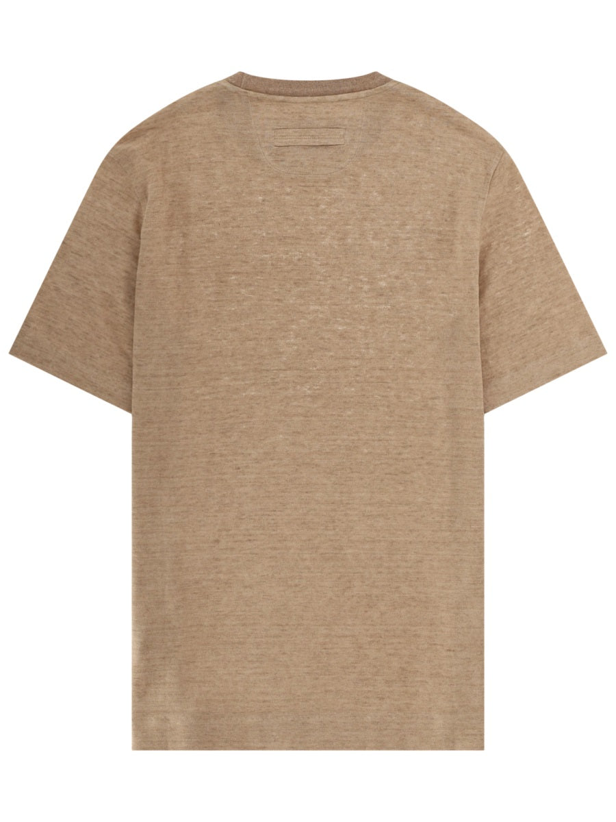 Zegna T Shirt "Oasi" In Lino