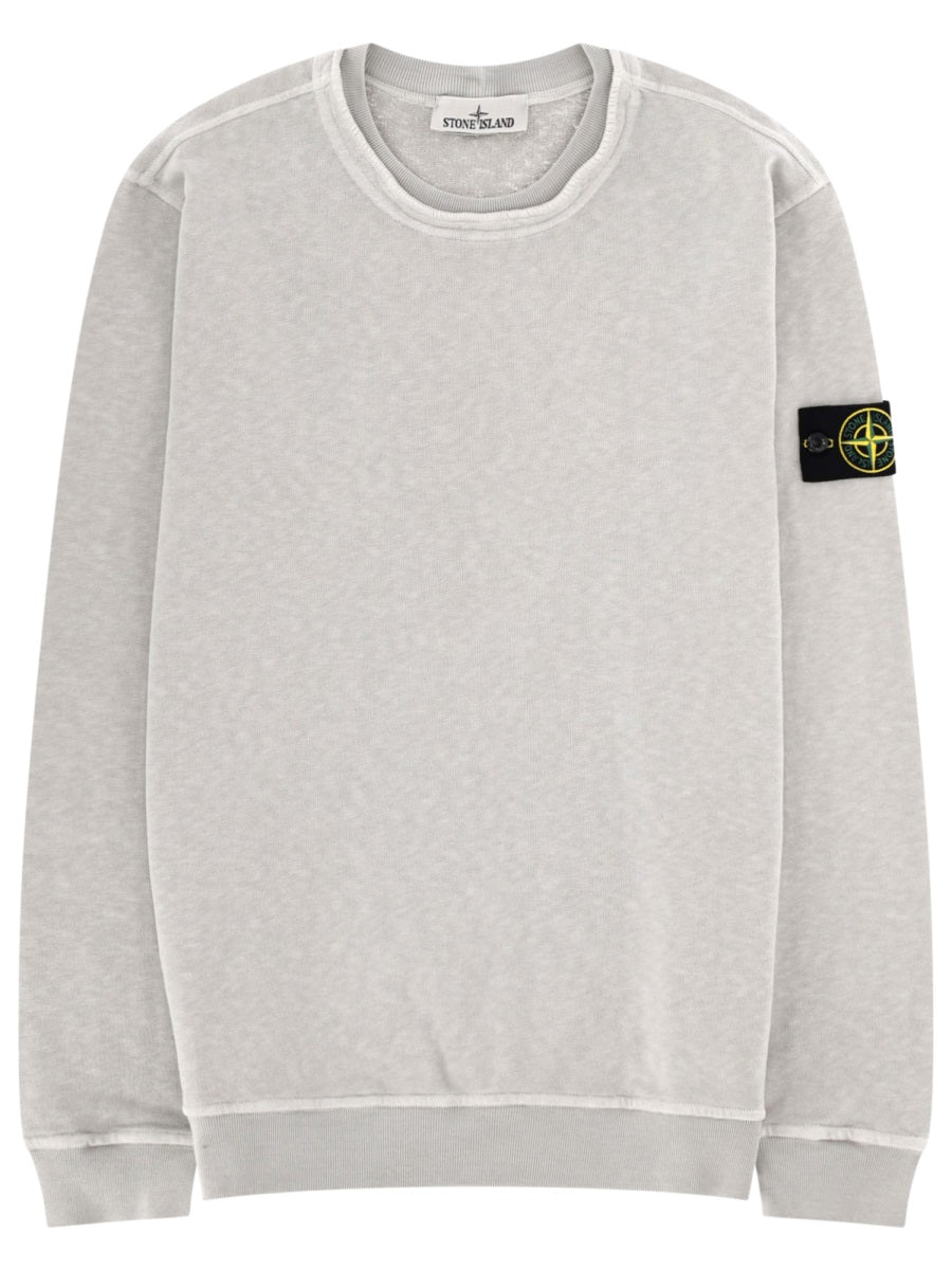 Stone Island Felpa Con Patch Logo