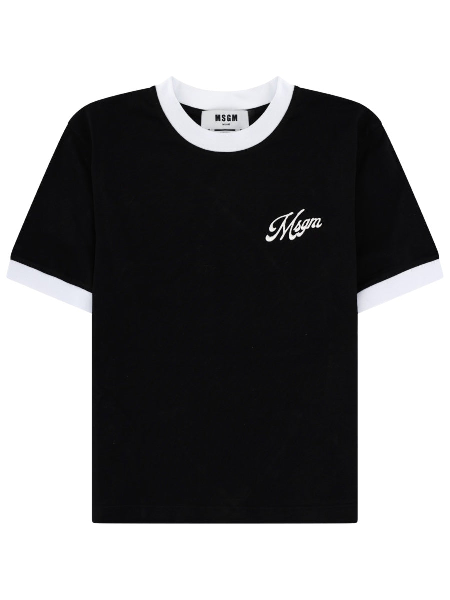Msgm T Shirt Con Logo
