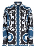 Versace Camicia In Seta Stampata