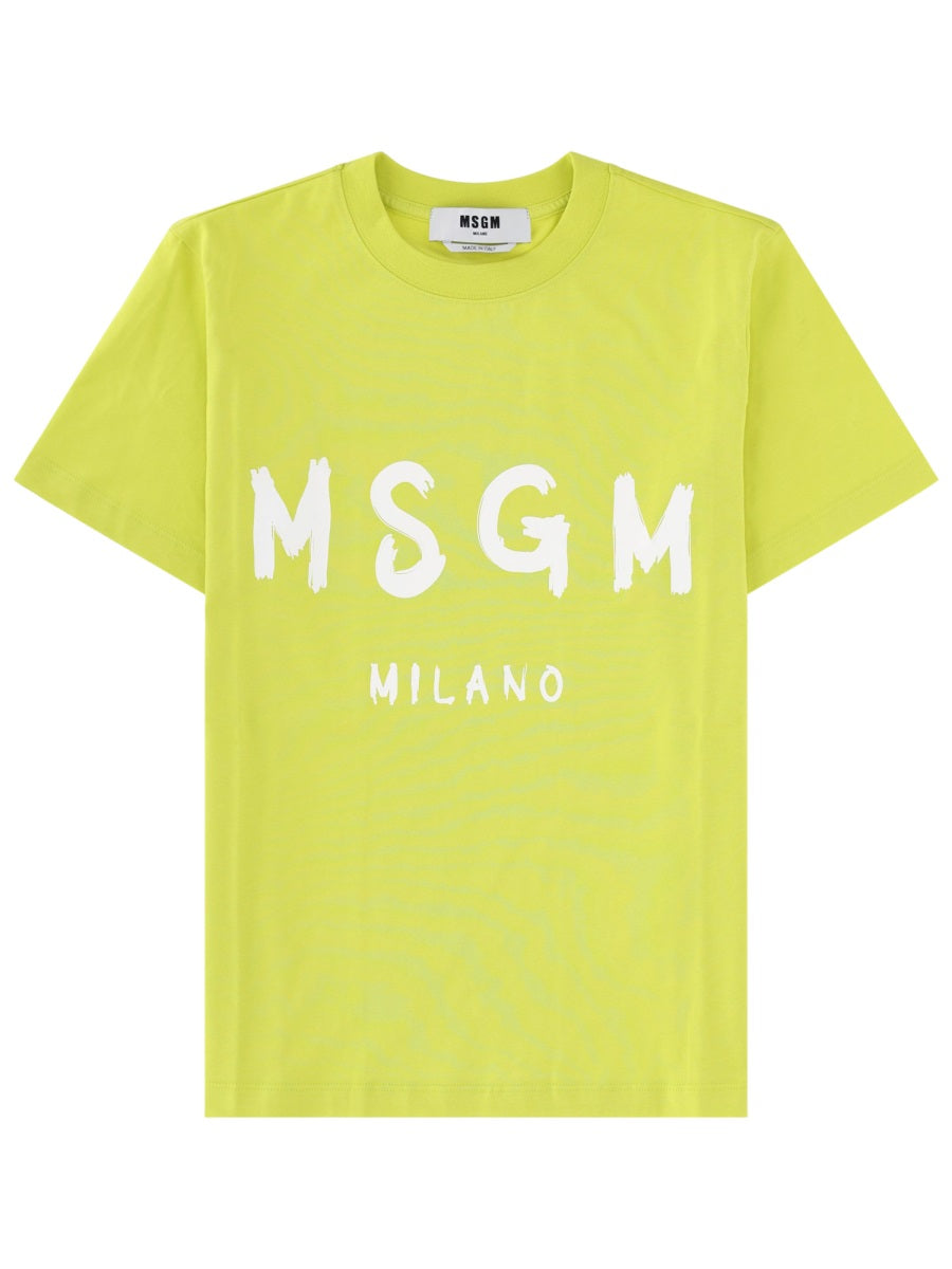 Msgm T Shirt Con Logo