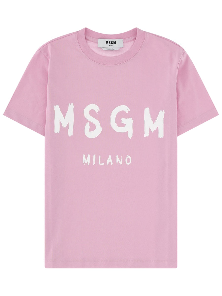 Msgm T Shirt Con Logo
