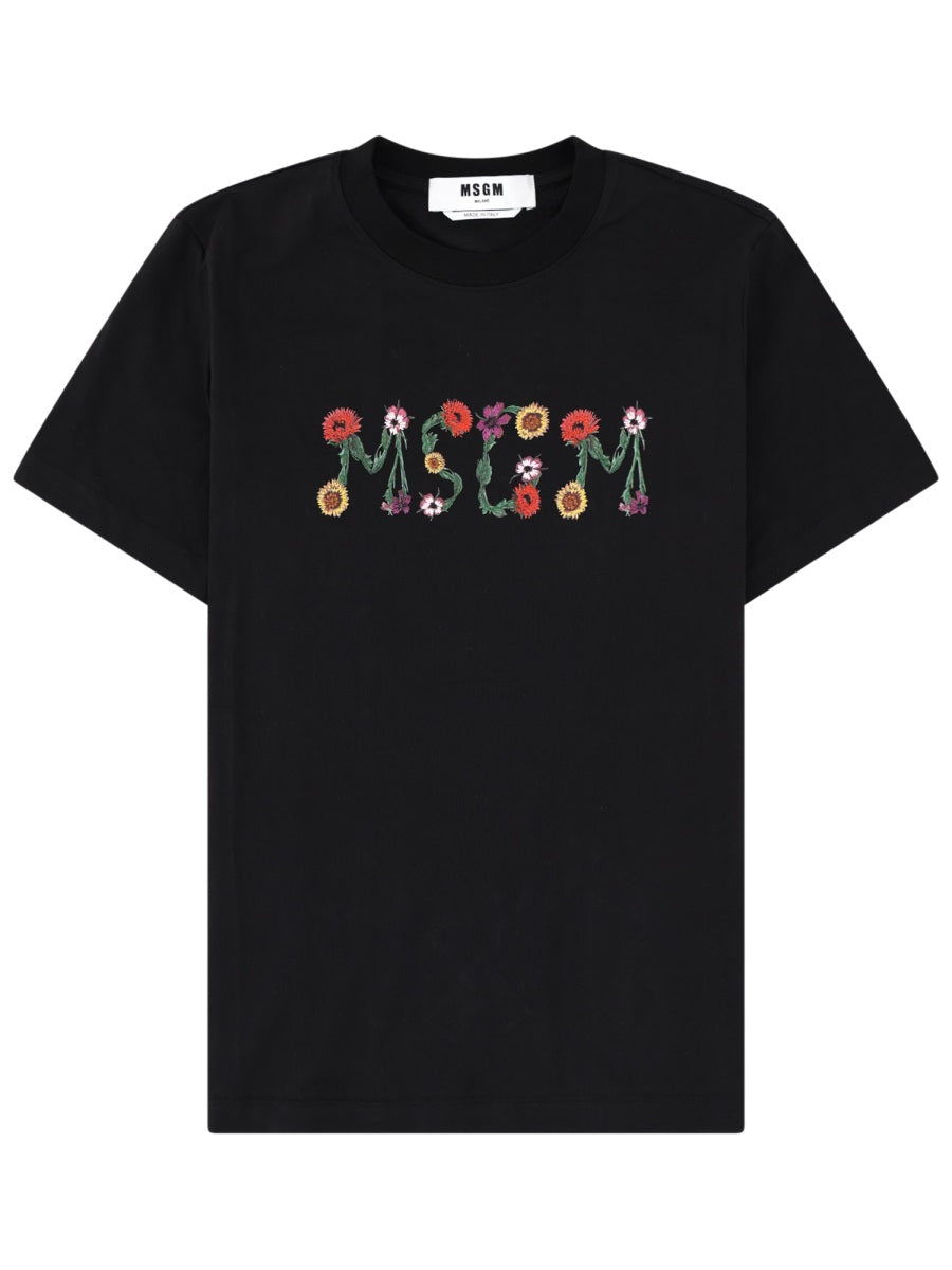 Msgm T Shirt Con Logo