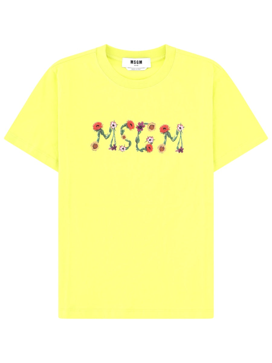 Msgm T Shirt Con Logo