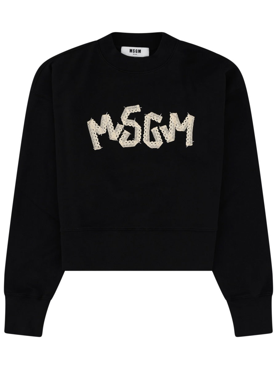 Msgm Felpa Con Logo