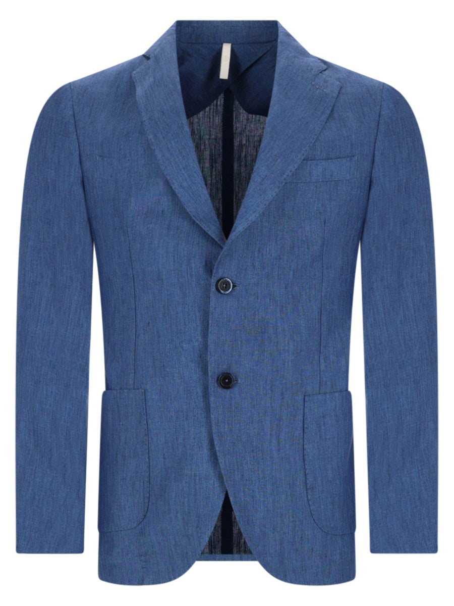 120% Lino Giacca Monopetto In Lino
