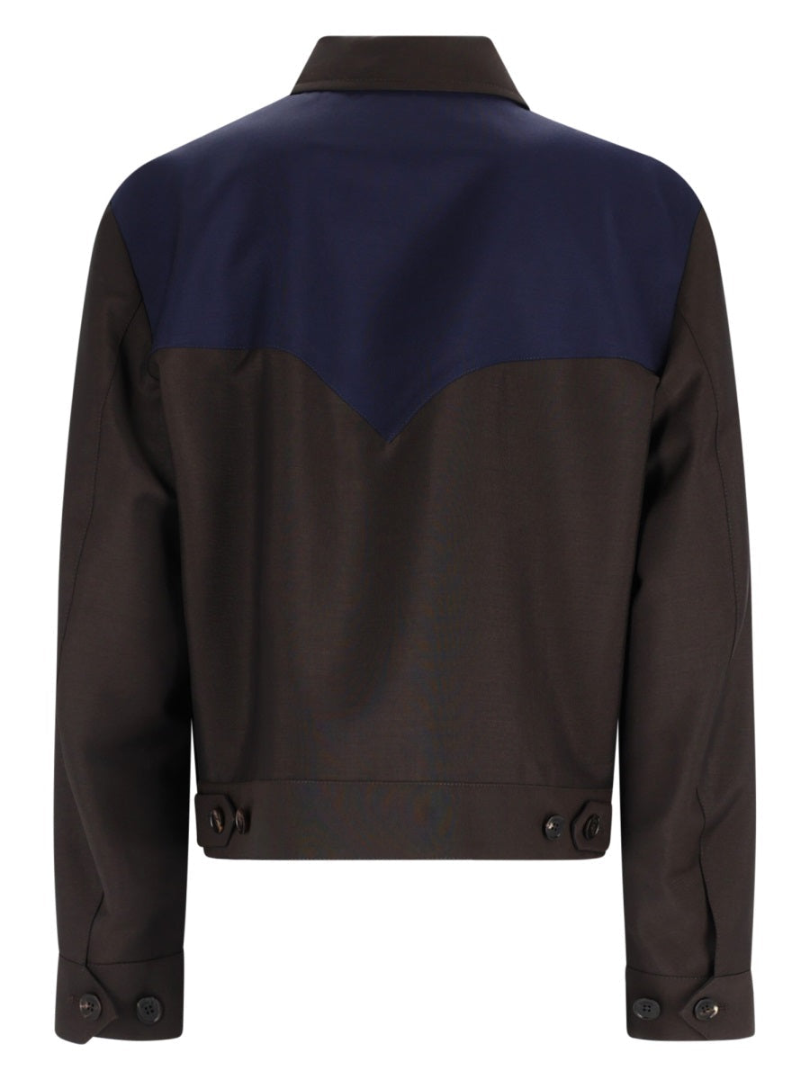 Versace Giacca In Lana E Mohair Con Zip