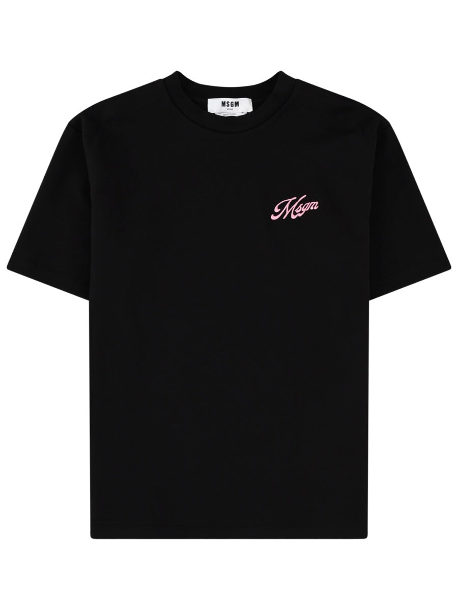 Msgm T Shirt Con Logo