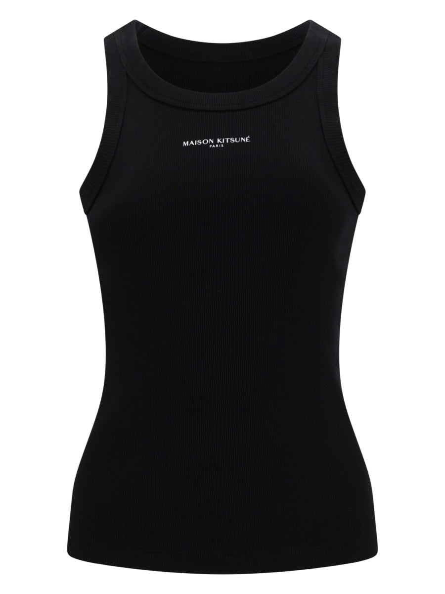 Maison Kitsuné Tank Top Con Logo