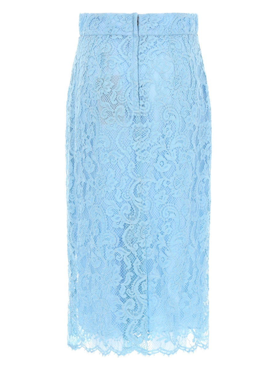 Dolce & Gabbana Gonna A Tubino In Pizzo