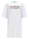 Msgm Abito T Shirt Con Logo