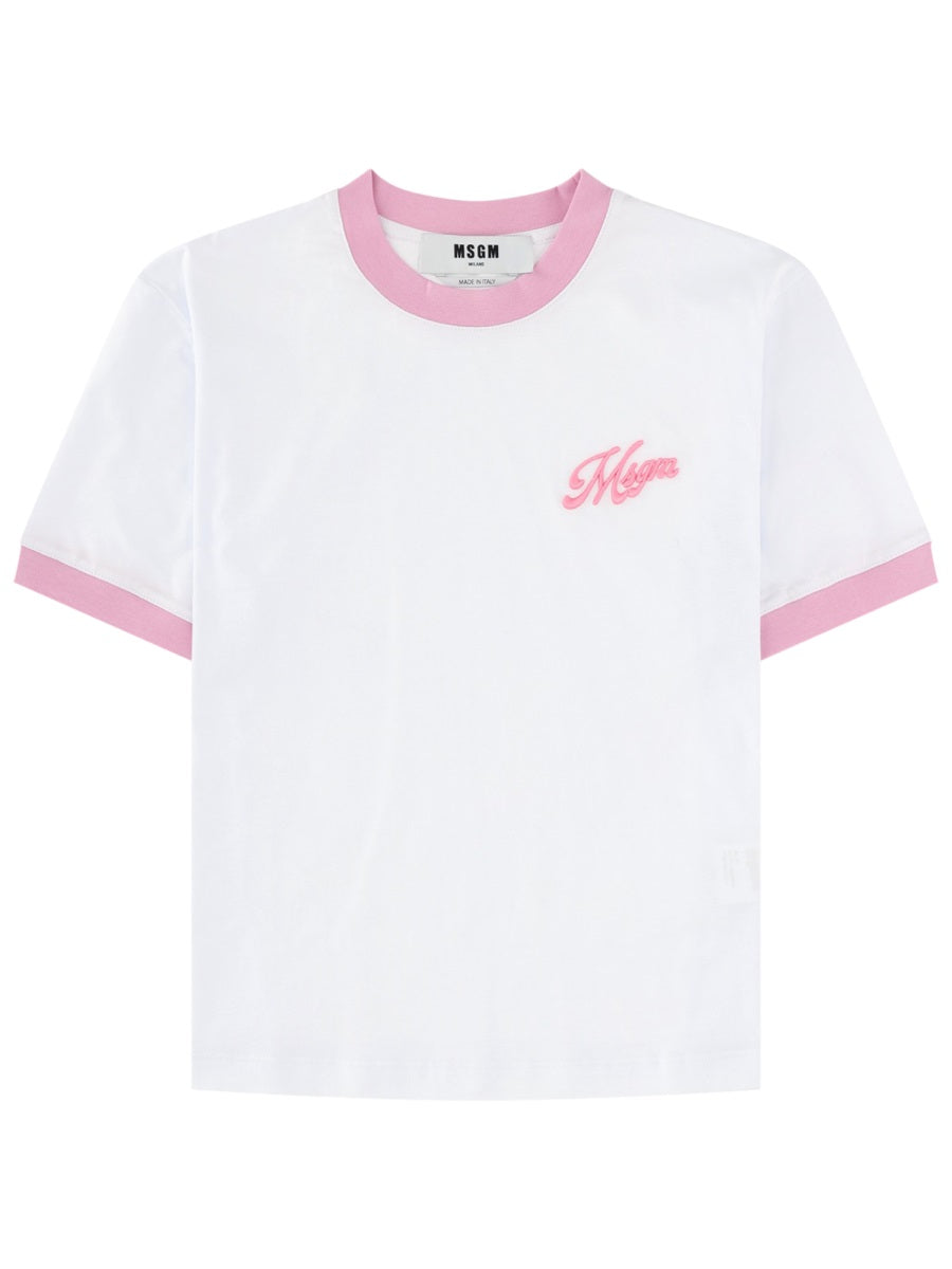Msgm T Shirt Con Logo