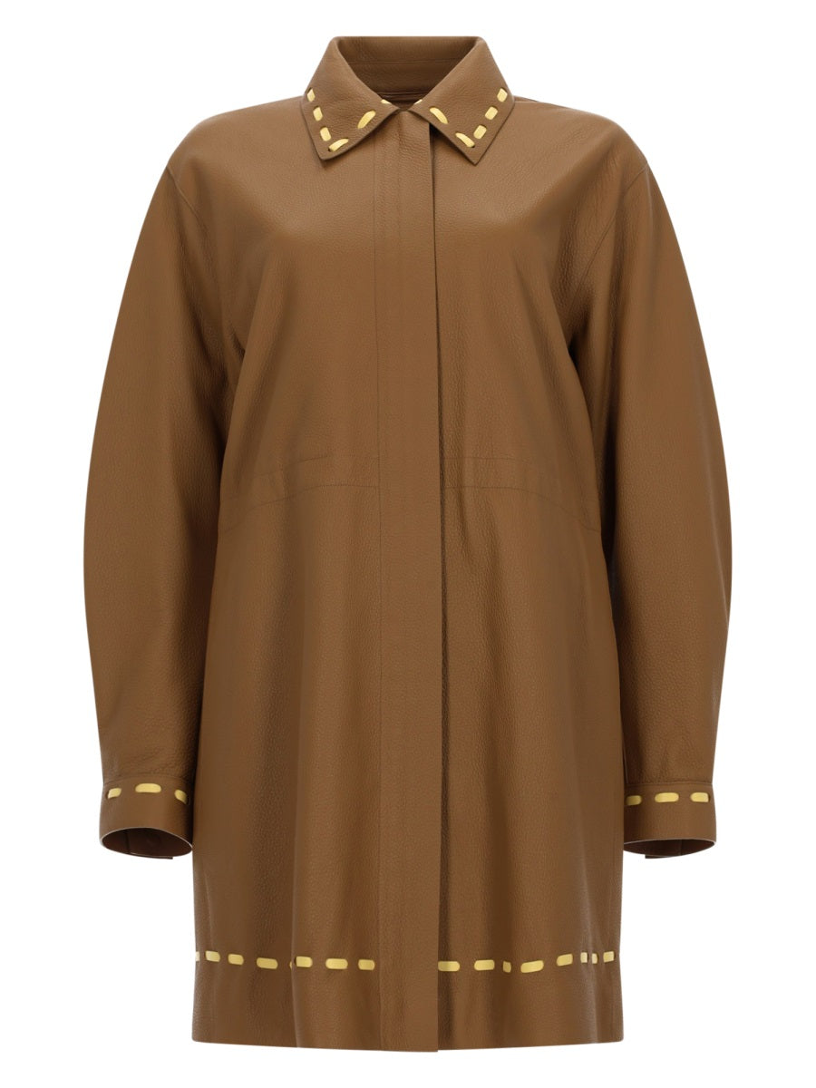 Fendi Soprabito In Pelle
