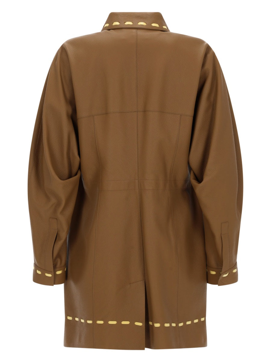 Fendi Soprabito In Pelle