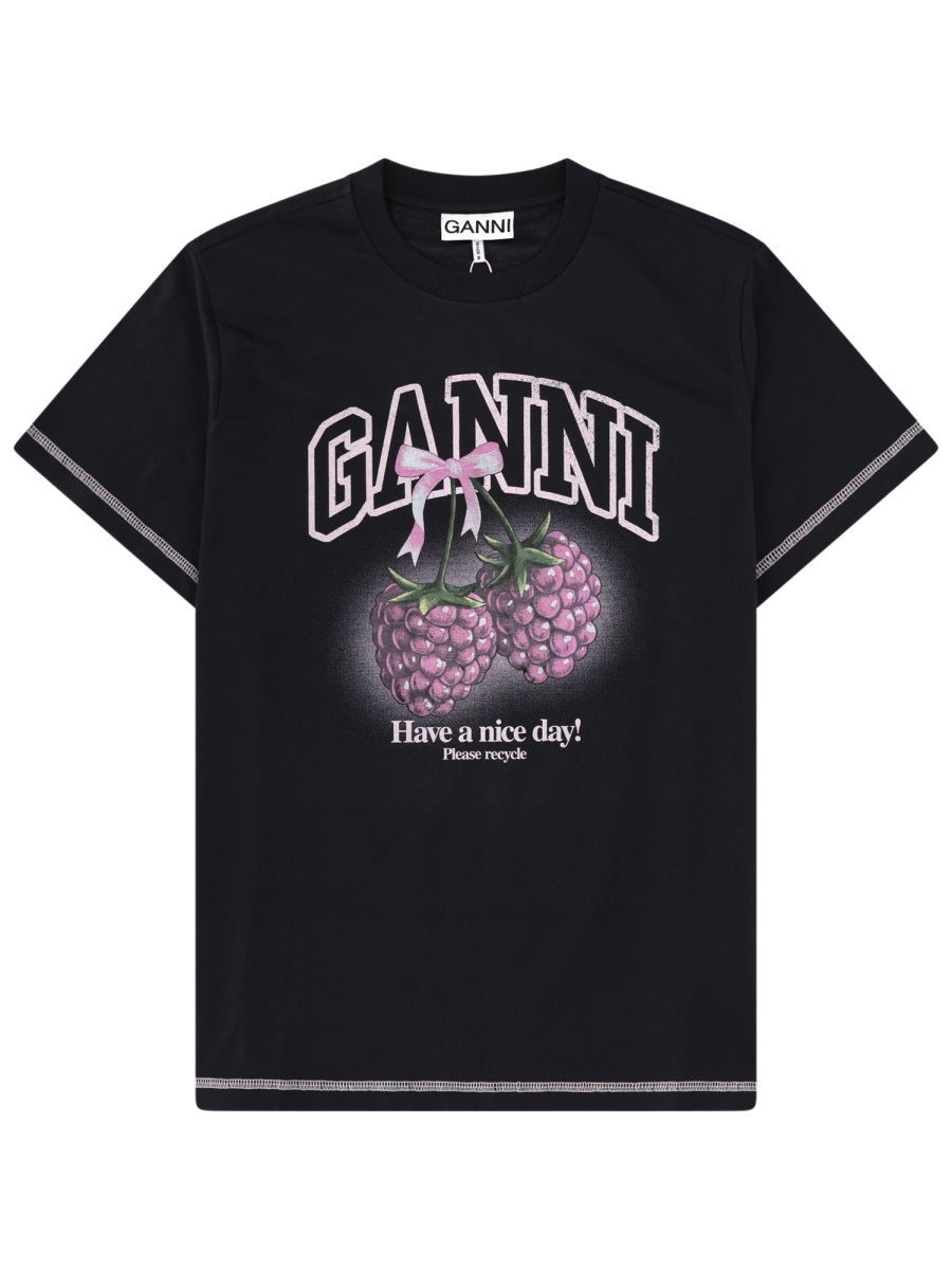 Ganni T Shirt "Raspberry"