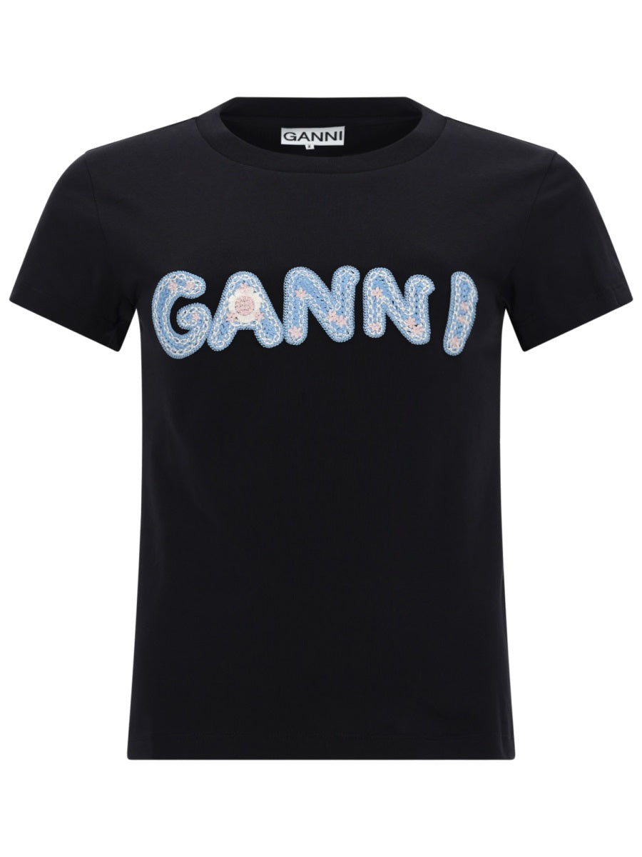 Ganni T Shirt Con Logo