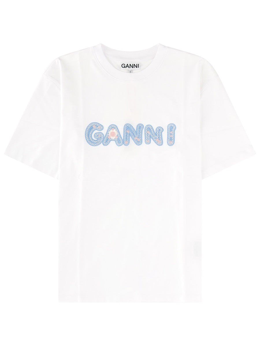 Ganni T Shirt Con Logo