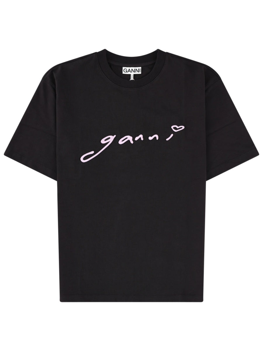 Ganni T Shirt Con Logo