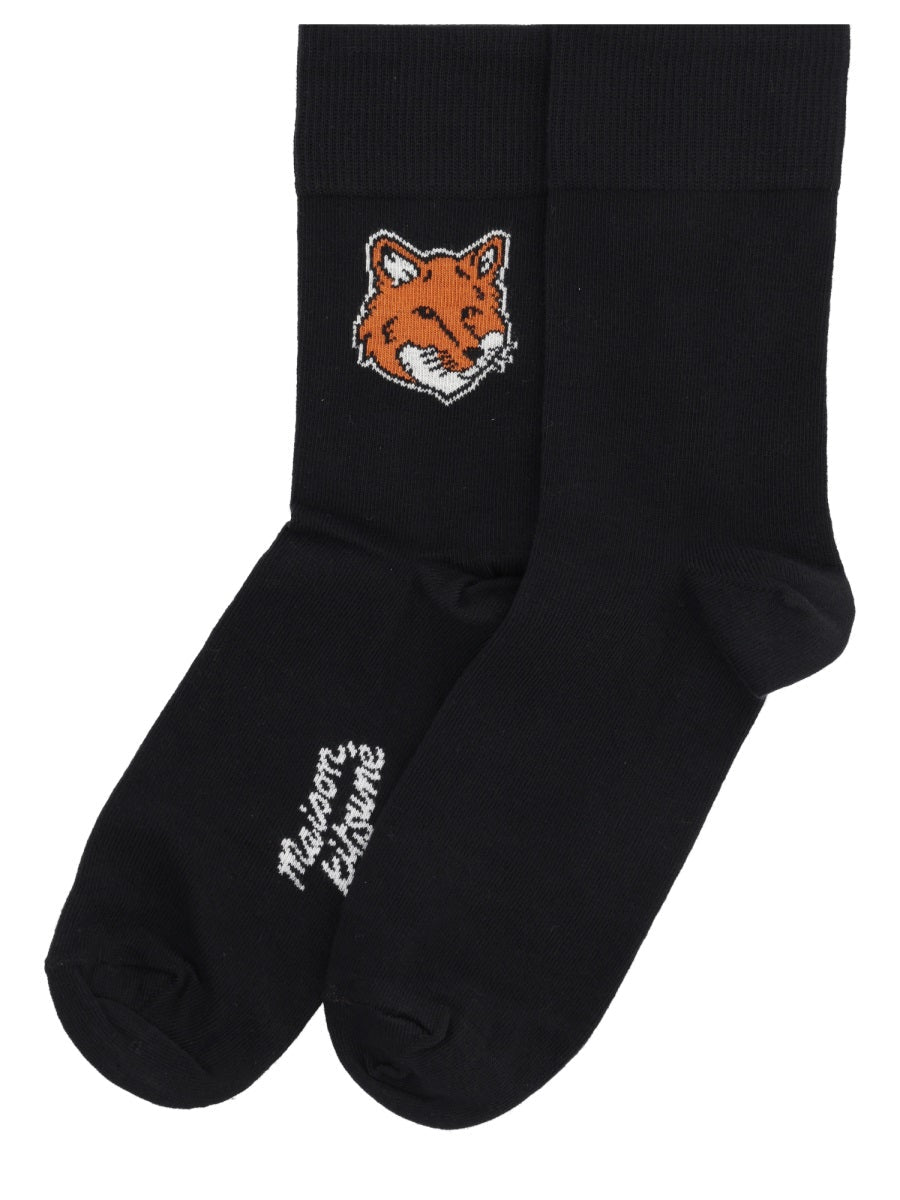 Maison Kitsuné Calzini "Fox Head" Con Logo