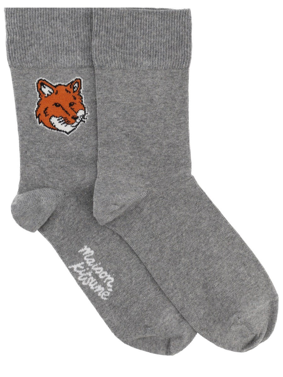 Maison Kitsuné Calzini "Fox Head" Con Logo
