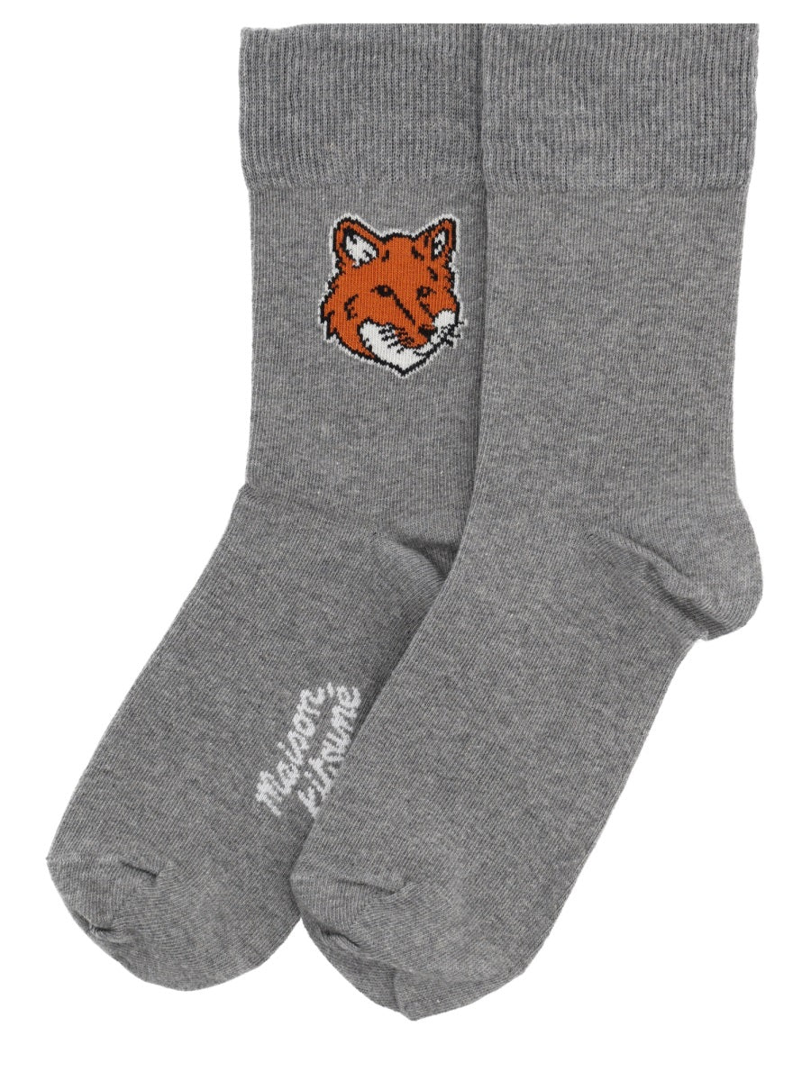 Maison Kitsuné Calzini "Fox Head" Con Logo