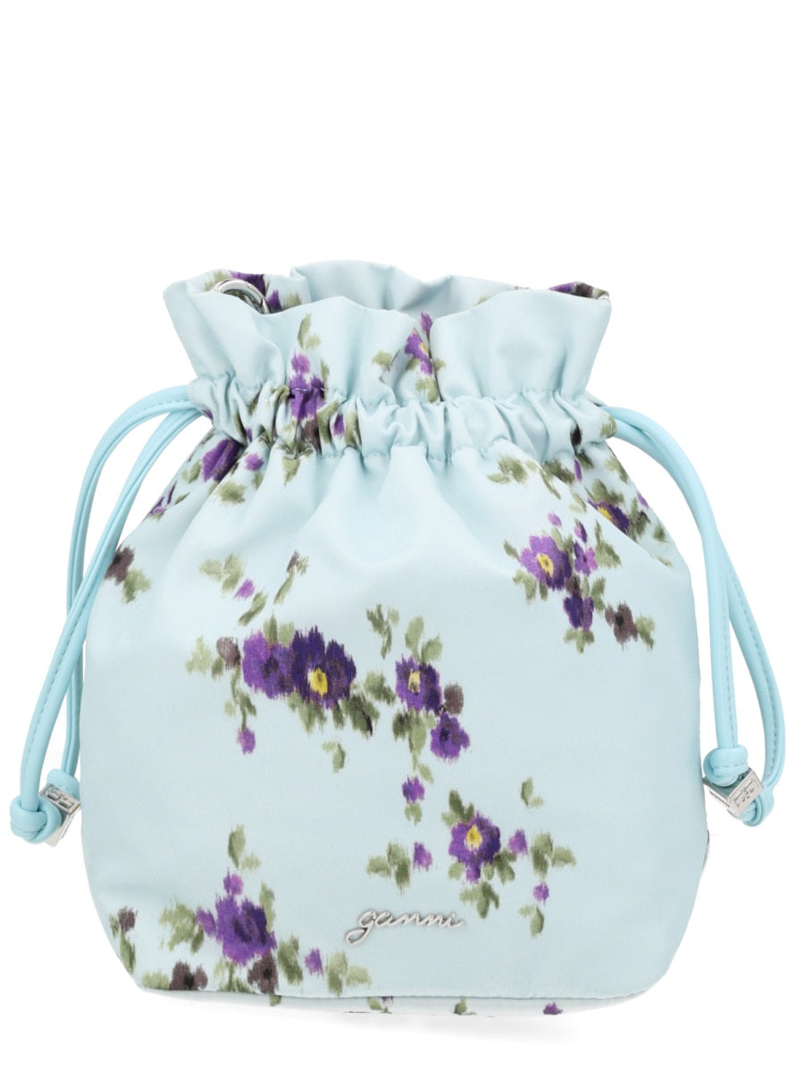 Ganni Pouch In Nylon Con Stampa