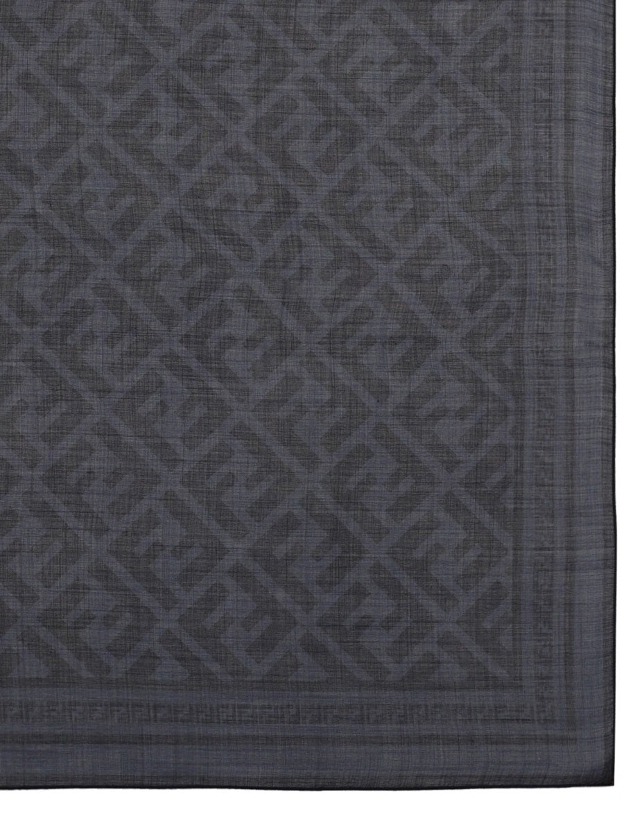Fendi Bandana In Seta E Lana Con Motivo "Ff"