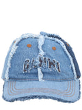 Ganni Cappello In Denim Patchwork