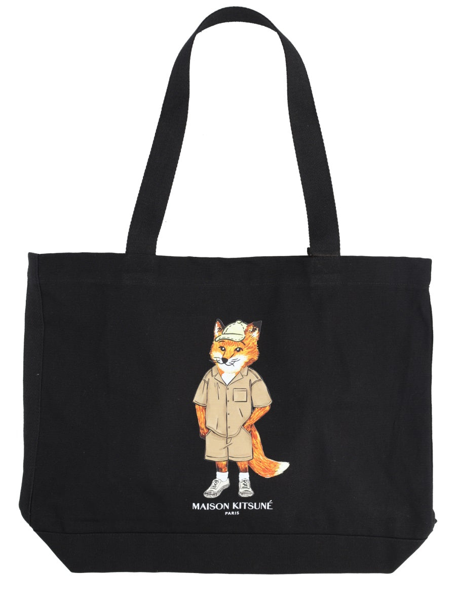 Maison Kitsuné Borsa Tote "Dressed Fox"