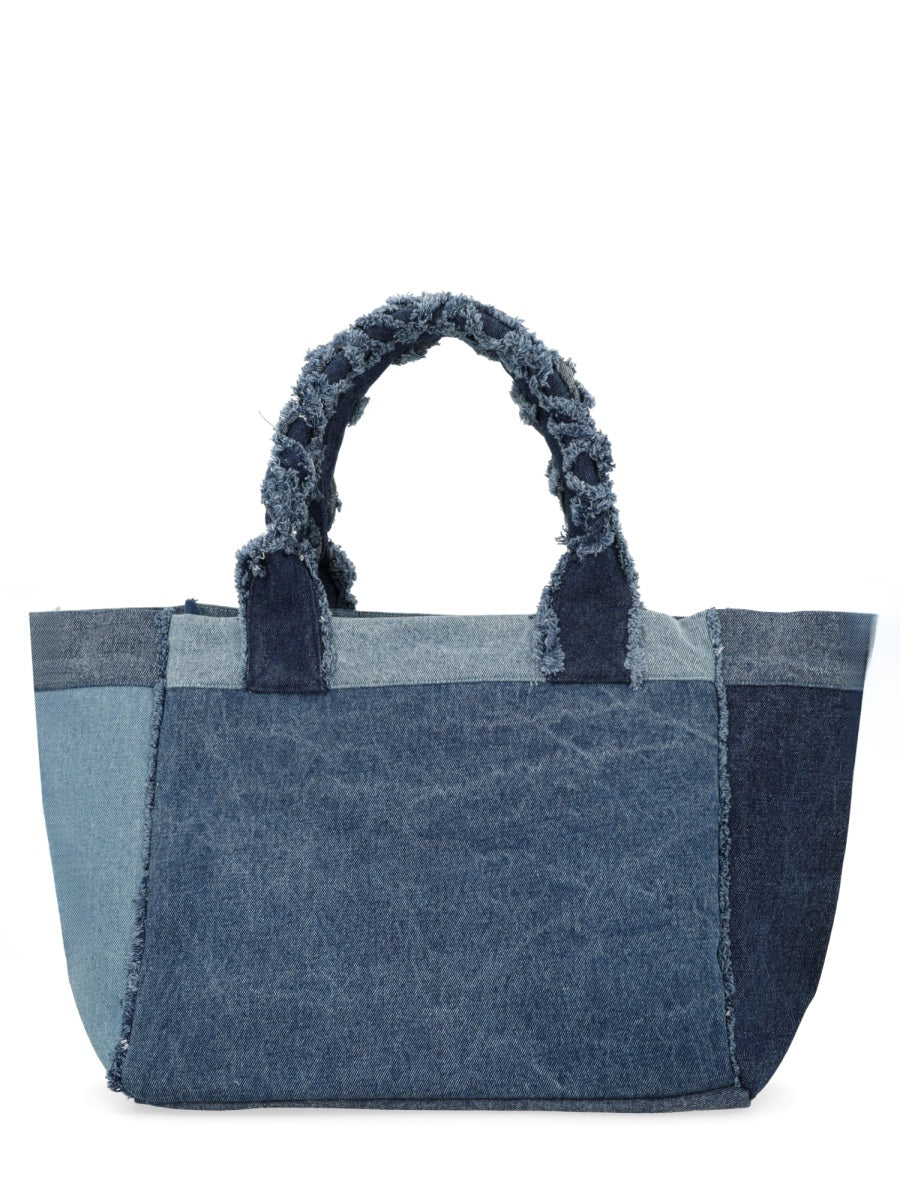 Ganni Borsa Tote Medium In Denim