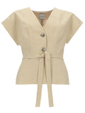 Paul Smith Top In Lino Con Cintura