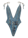 Diesel Costume Intero Effetto Denim