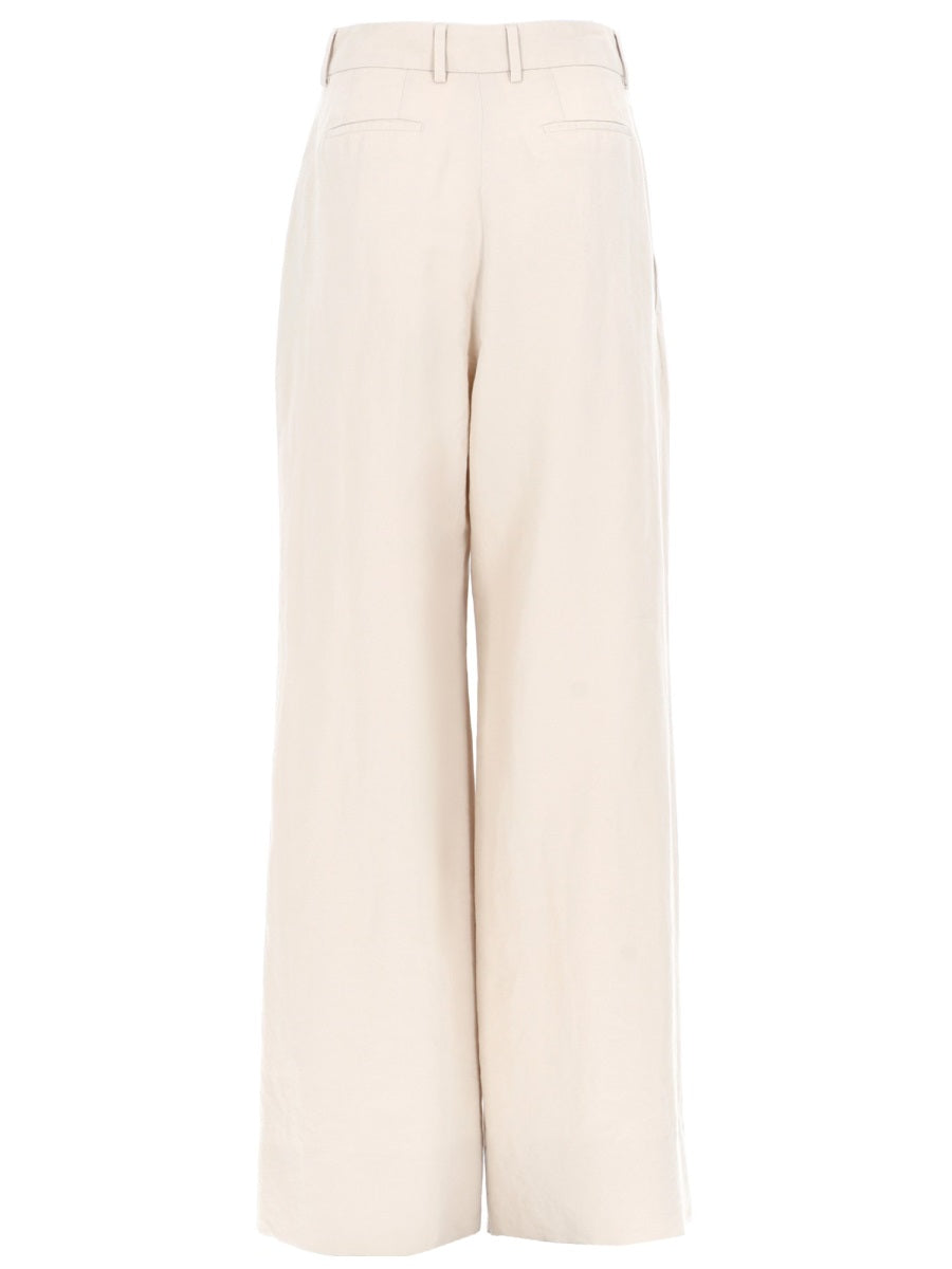 Pt Torino Pantalone "Frankie" In Lino E Cotone