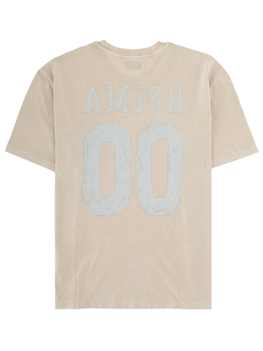 Amish T Shirt Con Logo