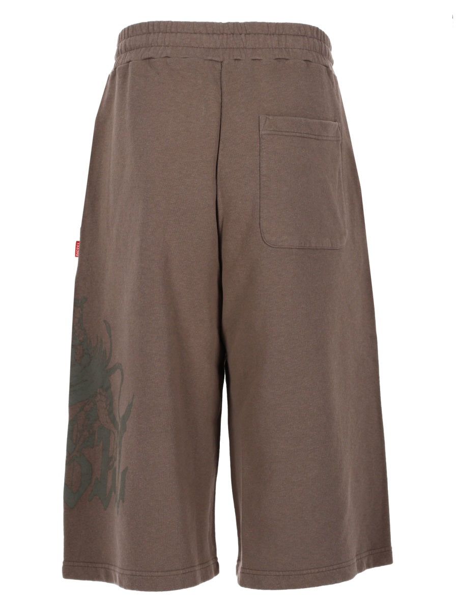 Diesel Shorts "P From" Con Stampa