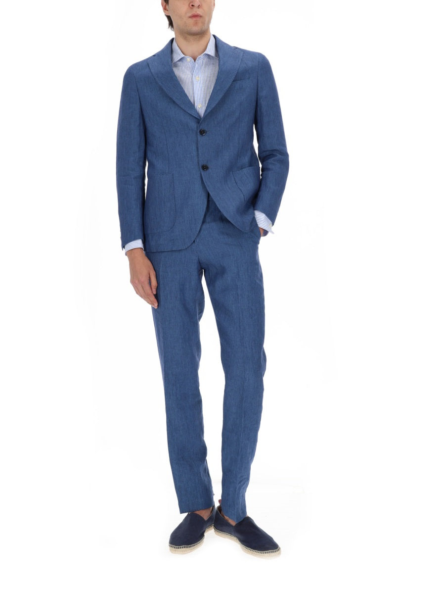 120% Lino Giacca Monopetto In Lino