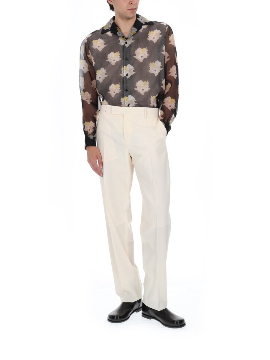 Fendi Pantalone In Tela Di Lana