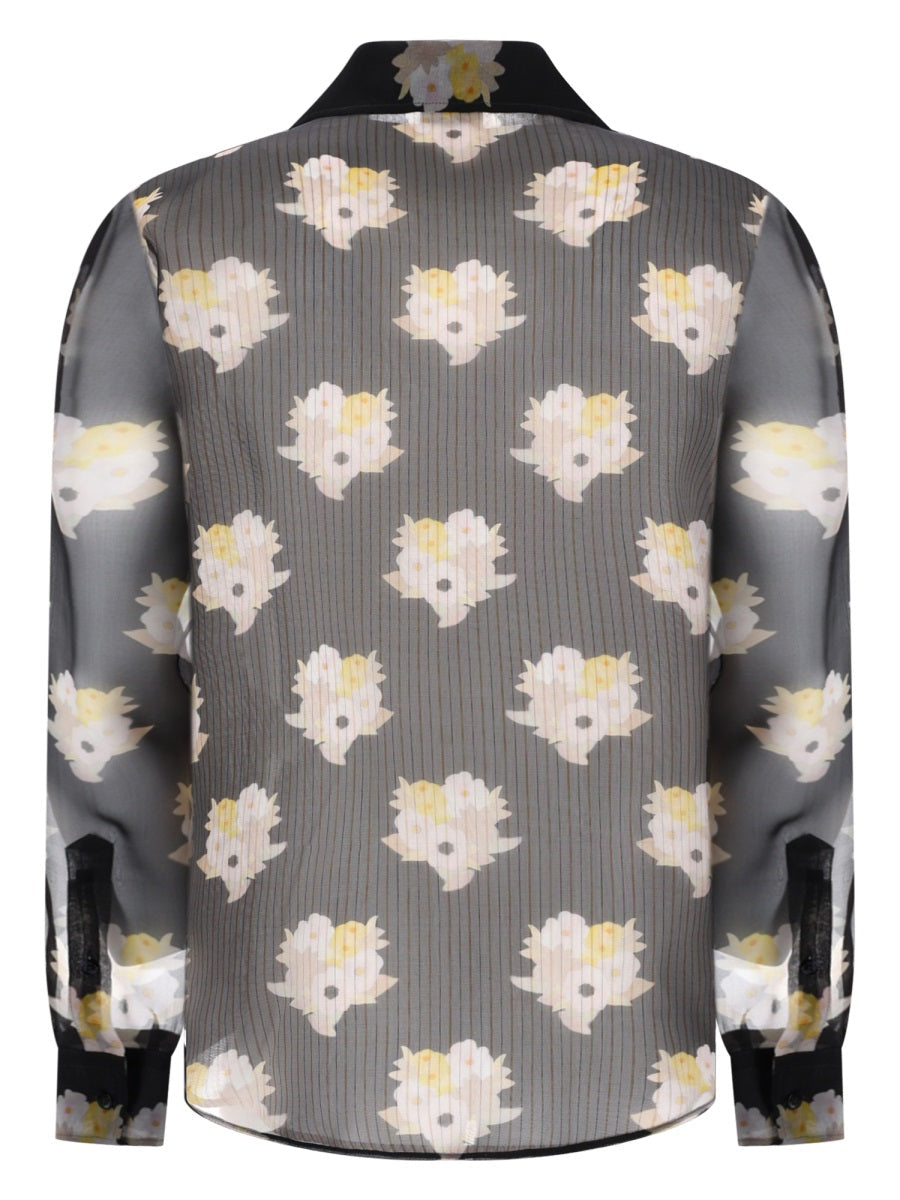 Fendi Camicia Oversize In Seta E Cotone