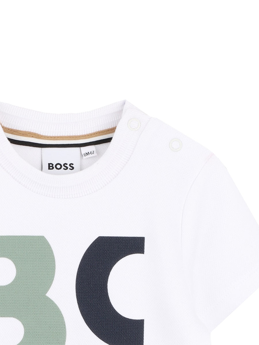 Boss T Shirt Con Stampa Logo