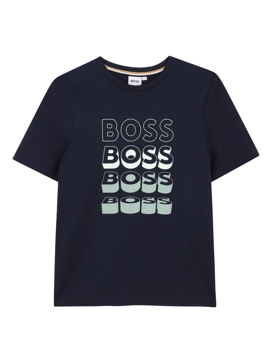 Boss T Shirt Con Stampa Logo