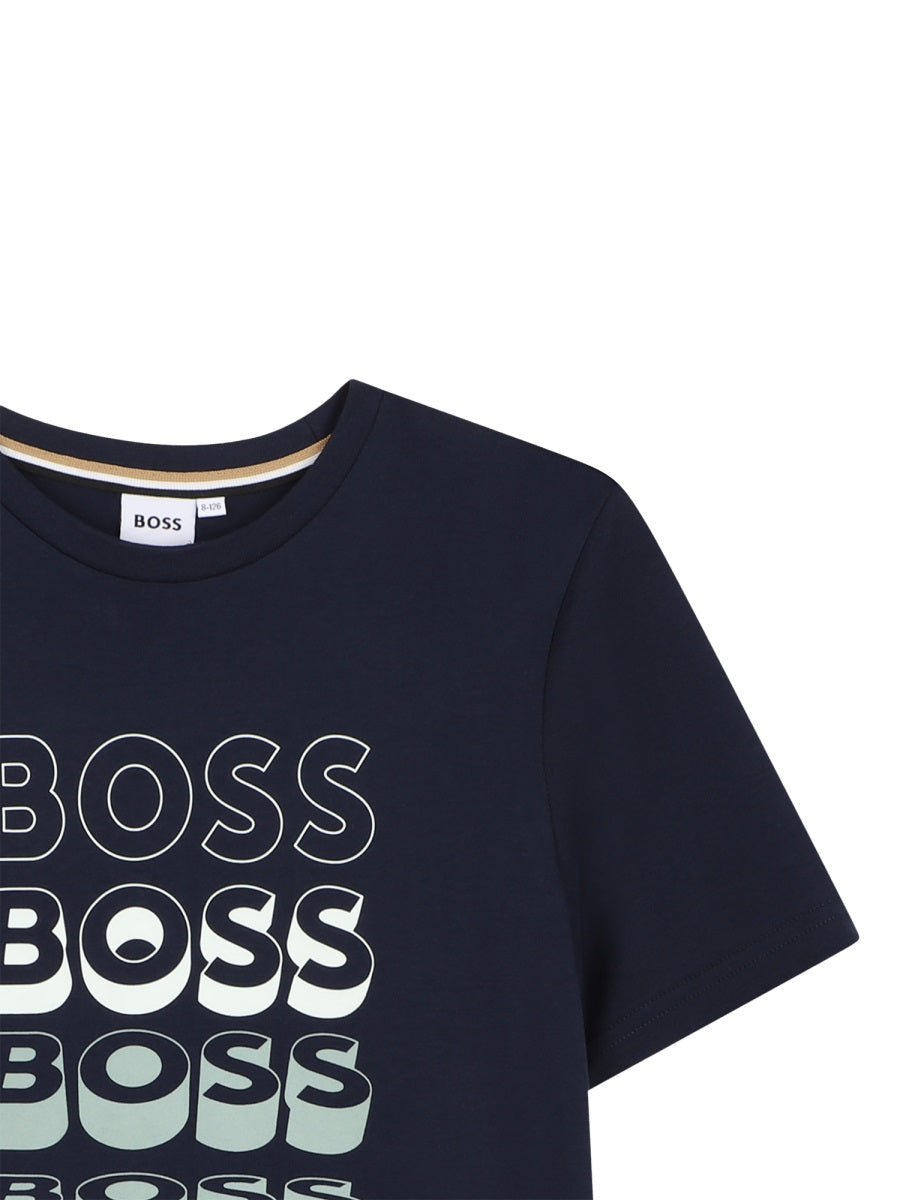 Boss T Shirt Con Stampa Logo