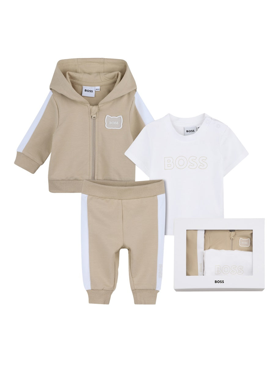 Boss Set Felpa+T Shirt+Pantalone
